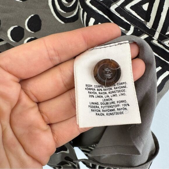 ⛔️SOLD⛔️Anthropologie Maeve Edessa Linen Brown Tribal Print Sarong Wrap Skirt Si - Picture 9 of 12